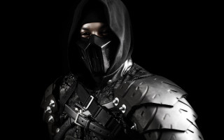 Man armor sword mask black - his hand free wallpaper