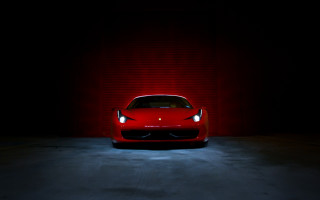 Red sports car dark room 50 - bernardo cavallino free wallpaper