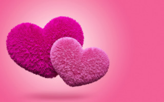 Pink hearts teddy bear florianne - left free wallpaper