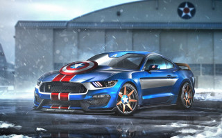 Blue sports car captain america - a blue sports car free wallpaper for desktop