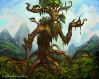 Tree strange face arms painting - a strange face free wallpaper