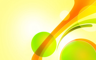 Green orange abstract circles lines 2 - a green circle free wallpaper