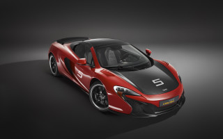 Red sports car black stripes - a spotlight free wallpaper