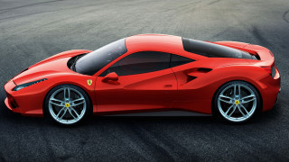 Red sports car race track 24 - side profile free wallpaper