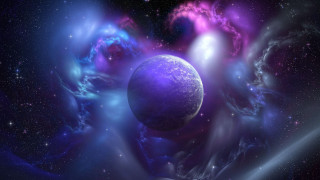 Space planet stars aurora milkyway - swirl free wallpaper