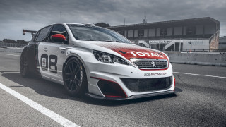 White car red stripe race - a race track free wallpaper