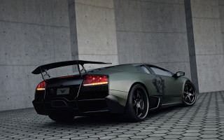 Green sports car front open - a green sports car free wallpaper