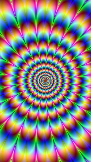 Psychedelic spiral design colorful artwork - a rainbow background free wallpaper