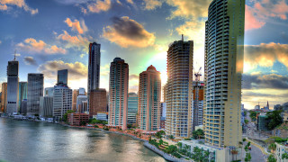 City skyline river clouds tokyo - cityscape free wallpaper