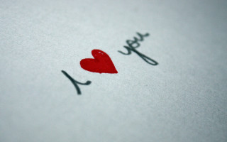 Red heart white paper love - a red heart free wallpaper