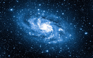 Blue spiral sky stars space - a few white dot free wallpaper