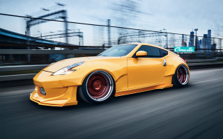 Yellow sports car driving power - a yellow sports car free wallpaper