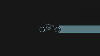 Person riding bike black background - a minimalist painting free wallpaper