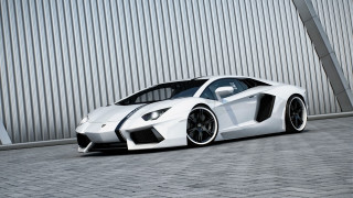 White sports car brick floor - andrew law free wallpaper