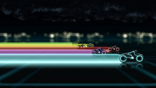 Motorcycle neon light dark background - video art free wallpaper
