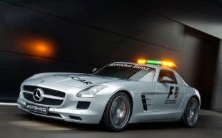 Mercedes sls amg police car - excessivism free wallpaper