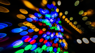 Blurry colorful lights night sky - a colorful light free wallpaper