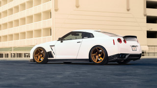 White sports car parking lot 10 - a parking lot next free wallpaper