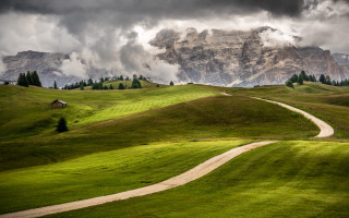 Lush green dirt road mountain - derold page free wallpaper