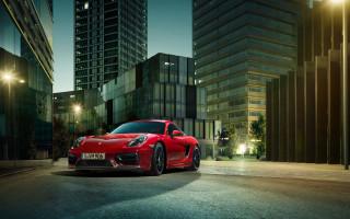 Red sports car night tokyo 2 - roof free wallpaper
