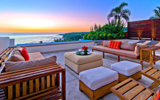 Ocean patio dreamy architecture beach - a patio free wallpaper