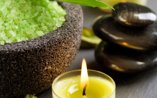 Candle green stuff bowl abstract - a bowl free wallpaper