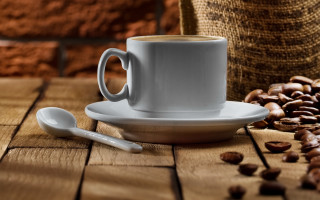 Coffee spoon burlocks beans 3d - product photography free wallpaper