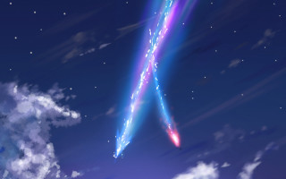 Colorful object flying sky clouds - cloud below free wallpaper
