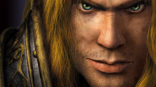 Closeup man longhair greeneyes sword - his hand and a sword free wallpaper