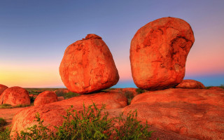 Desert rock formation sunset orange - sunset free wallpaper