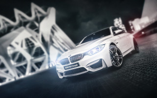 White car futuristic building bridge - a.d.m. cooper free wallpaper