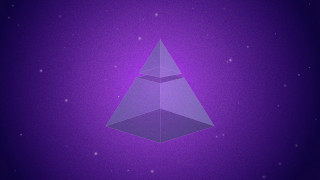 Purple pyramid starry sky fireworks - isometric free wallpaper