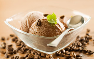 Ice cream bowl coffee beans - cafer bater free wallpaper