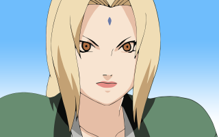 Blonde woman green shirt blue - tachisme free wallpaper