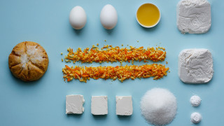 Blue table cake ingredients still - egg free wallpaper