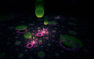 Bubbles floating black background purple - benoit b. mandelbrot free wallpaper for desktop