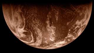 Planet moon clouds brown sky - sky free wallpaper