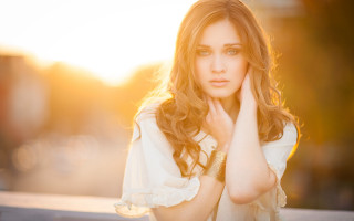 Beatrice huntington sunset portrait blonde - beatrice huntington free wallpaper
