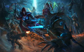 Cave fantasy armor sword demon - their hand and a demon free wallpaper