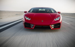 Red sports car desert road 4 - the car free wallpaper