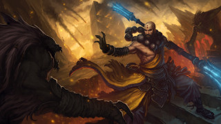 Battle sunset demon sword armor - art of brom free wallpaper for desktop