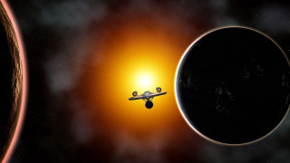 Space shuttle sky sun aurora - a space shuttle free wallpaper
