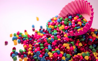 Candy sprinkles pink cup christmas - pastel free wallpaper