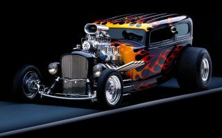 Hot rod flames hood vents 5 - the front of it free wallpaper
