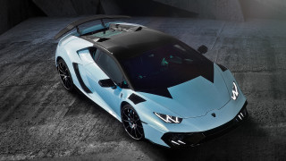 Blue sports car black roof 2 - a black roof free wallpaper