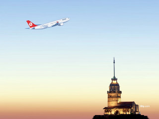 Jetliner tower sunset clockplane military - sunset free wallpaper