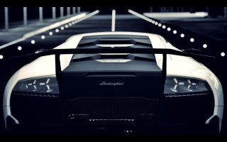 White black sports car night - night time free wallpaper for desktop