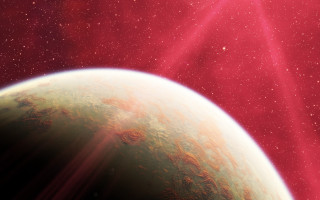Red green planet red star - planet free wallpaper