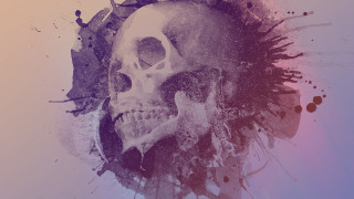 Skull mohawk purple splash blood - a mohawk free wallpaper