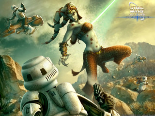 Star wars robot woman sword - scene free wallpaper